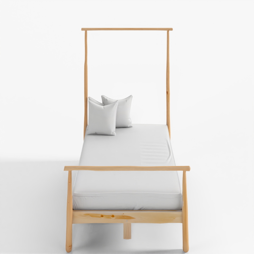 Marketb Marketby VIENA Solid Wood Bed Super Single 120200 Birch