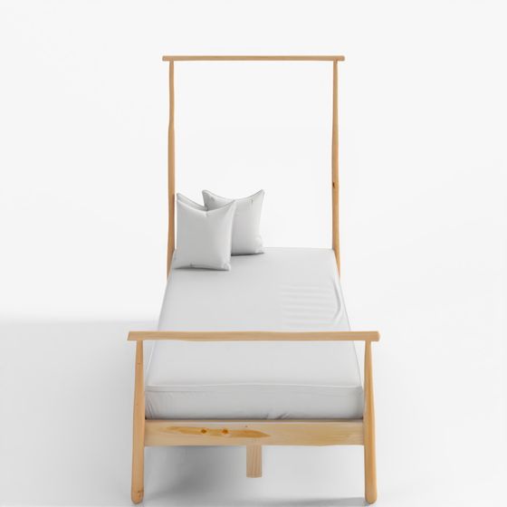 Marketb Marketby VIENA Solid Wood Bed Super Single 120x200 Birch