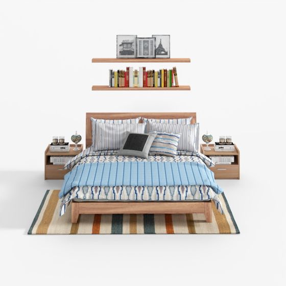Cozy Bedroom Set 3D model