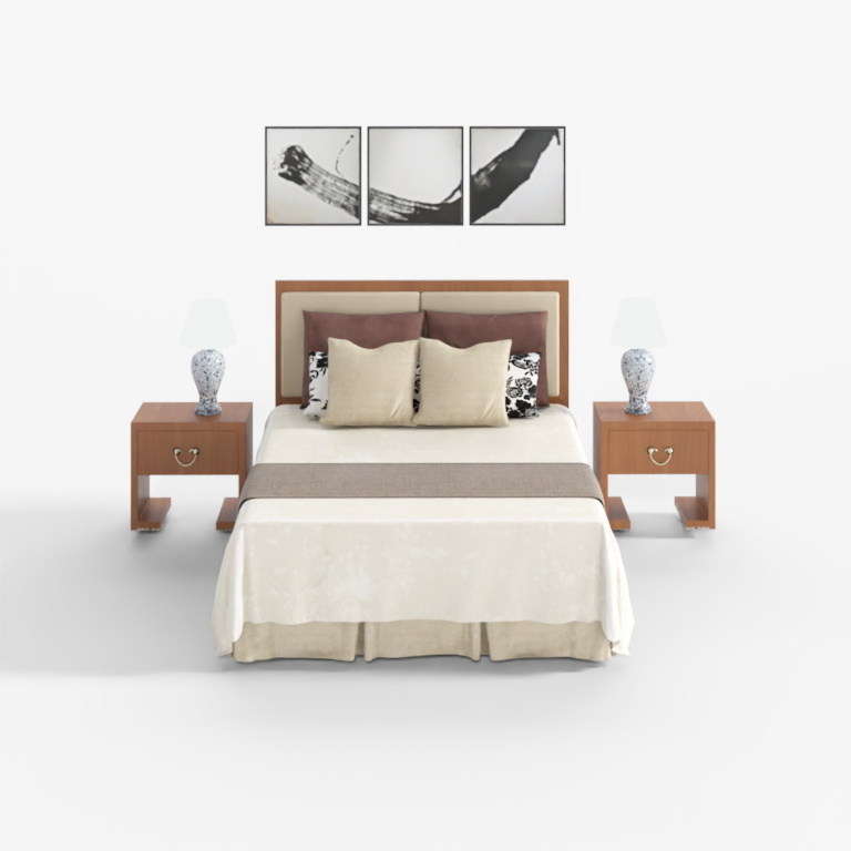 Minimalist Bedroom Suite 3D model