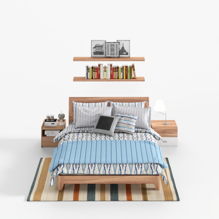 Thanh Đảo có mạng trực tiếp - Phòng ngủ kết hợp giường đơn giản