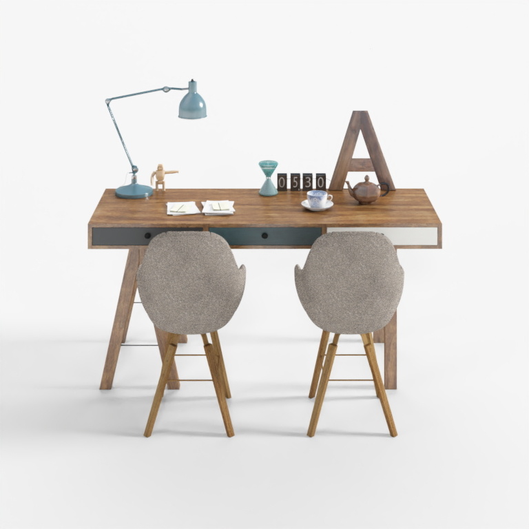 IKEA wind minimalist neutral wood plastic wrought iron casual De