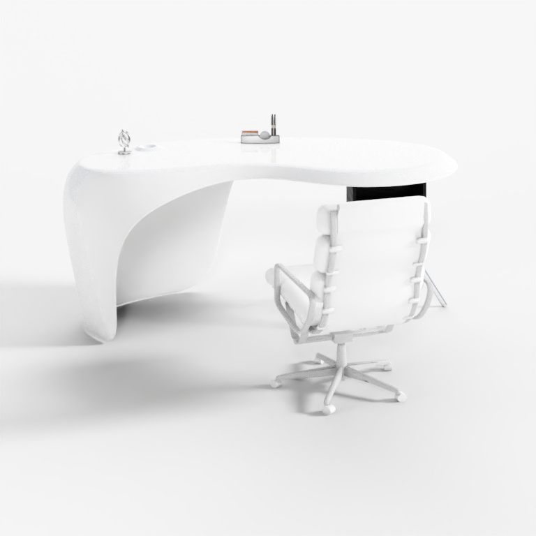 Modern white office Desk combination