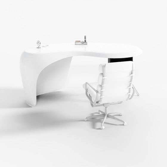 Streamlined Office Desk 3D model