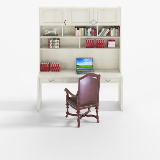 Elegant Classic Home Office 3D model