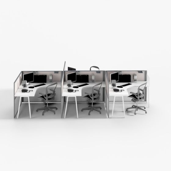 Contemporary Office Cubicles 3D model
