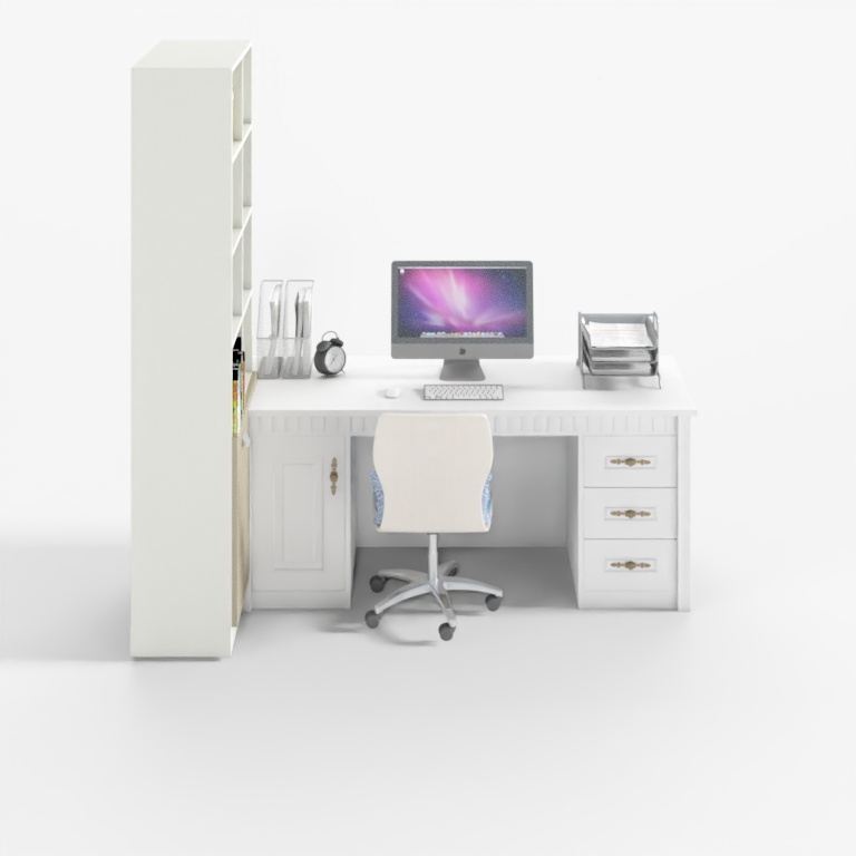 White-Desk Combination