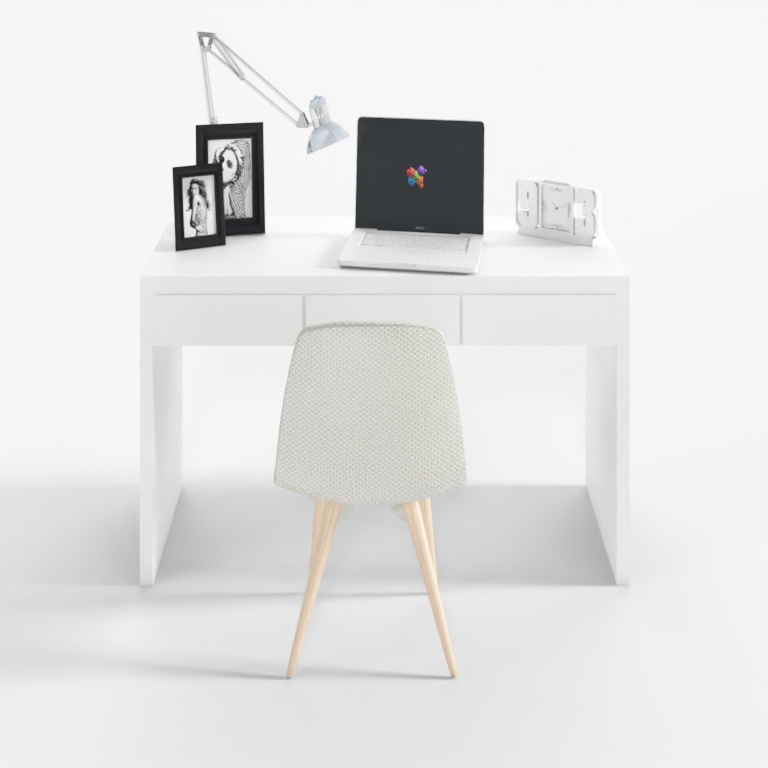KJL-TTM11-modern and minimalist white study Desk and chair combo