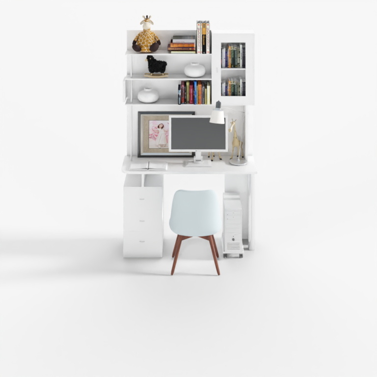 Combinaison incroyable Plus-Fille-Chambre à coucher-Bureau d'ordinateur