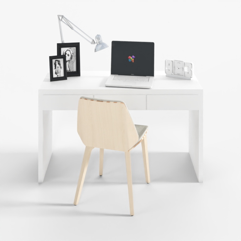 KJL-TTM11-modern and minimalist white study Desk and chair combo