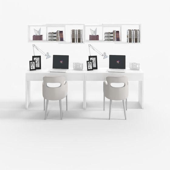 Dual Workbench 3D Model for Modern Aesthetics