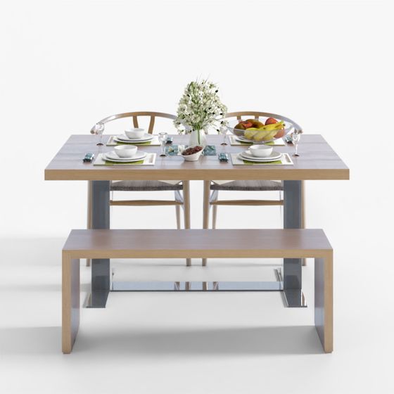 Minimalist Dining Table and Chairs Combination