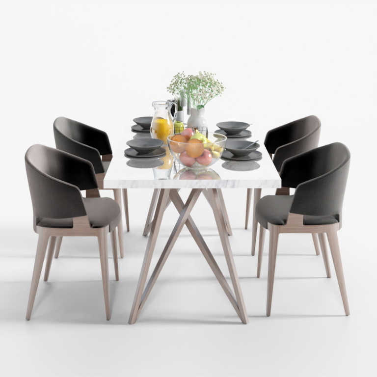 Modern living room combination of a dining table combination