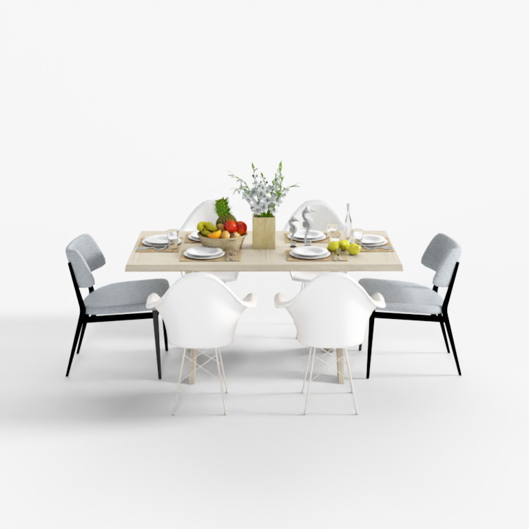 The modern-dining room-dining table combination
