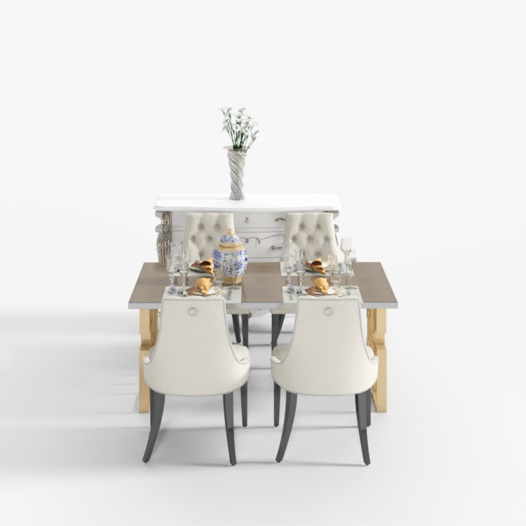 Optima-A Apartment 2-dining room-dining table and chairs combina