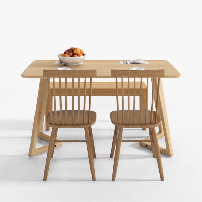 Hundred gamma all solid wood dining tables and chairs combinatio