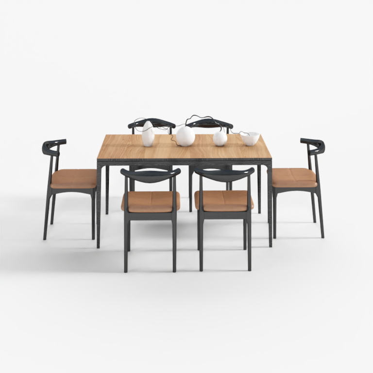 Mushroom decoration-Nordic Munich-dining room-dining table combi