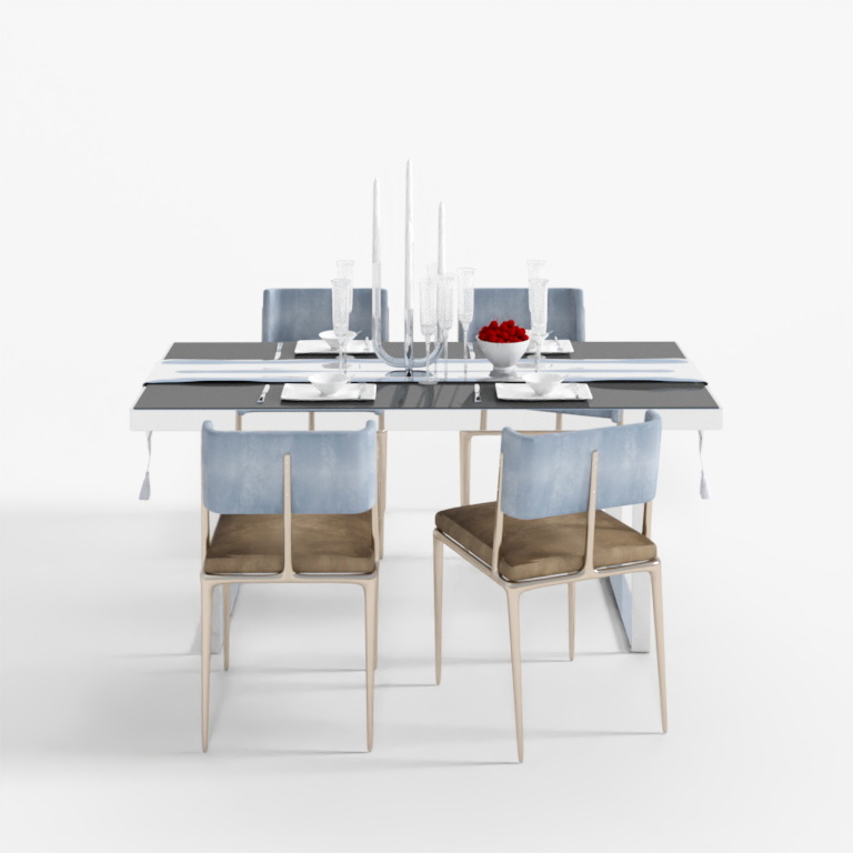 Modern minimalist dining table combination