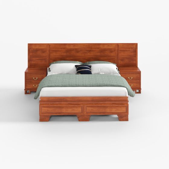 Earth Color Bed Set 3D Model