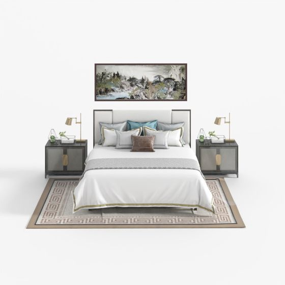 Contemporary Bedroom Suite 3D model