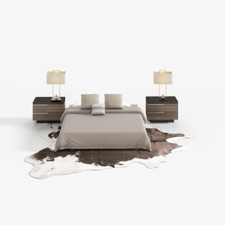 Minimalist white Japanese-style tatami fabric bed futon double b