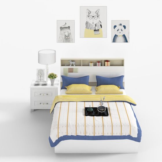 Charming Low-Poly Bedroom 3D model