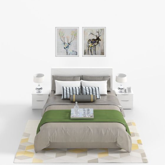 Cozy Retreat 3D model for Modern Bedrooms