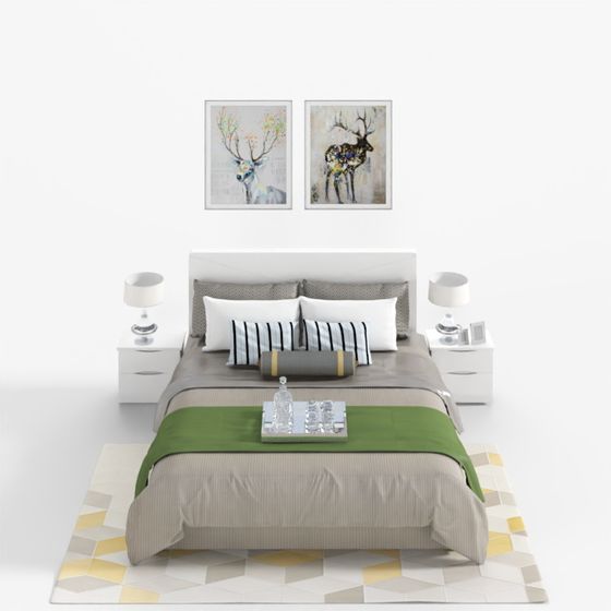 Minimalist Bedroom 3D Model