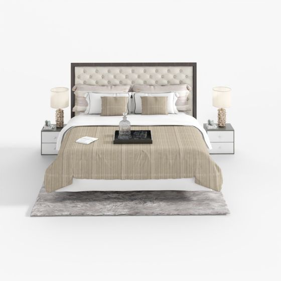 Elegant Modern Bed 3D model for Contemporary Spaces