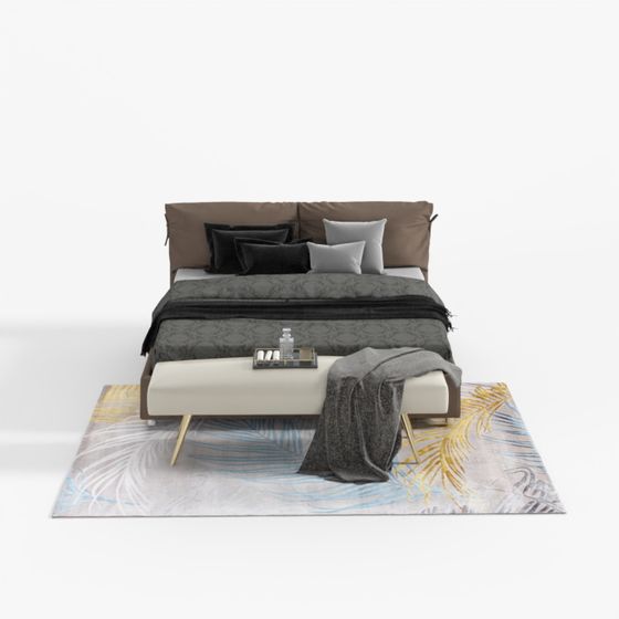 Modern Minimalist Bed 3D model for Inspiring Interiors