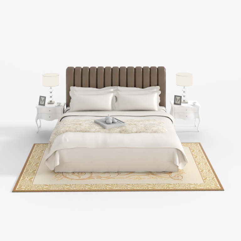 European style new genuine leather soft bed combination bed bed 