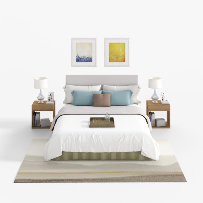 Aubang-AZ-7 Serie-AZ01790 combinazione letto e comodino