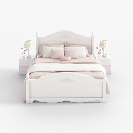Charming Princess Bed 3D Model for Creative Projects