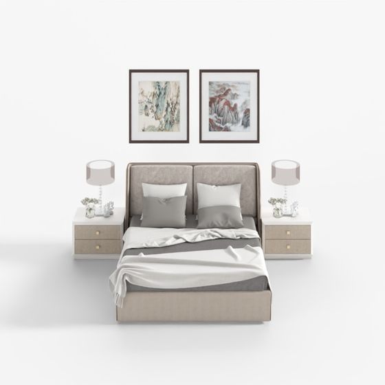 Modern Bedroom Suite 3D model
