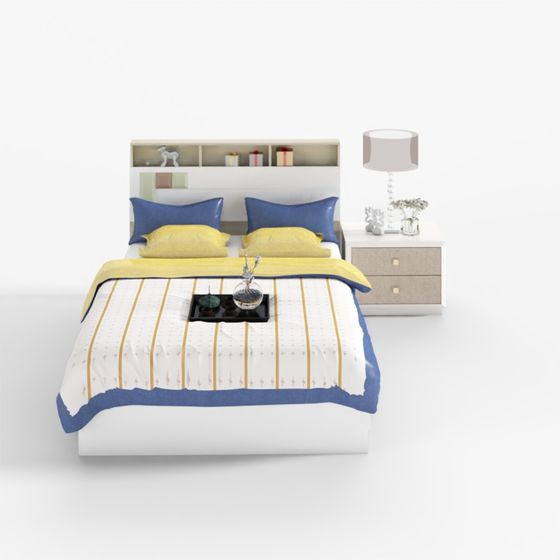 Stylish Low-Poly Bed 3D model for Modern Bedrooms