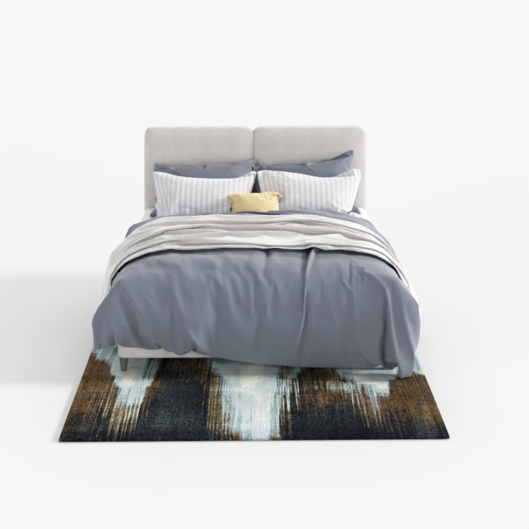 モダンファブリックマスターベッドコンビネーション