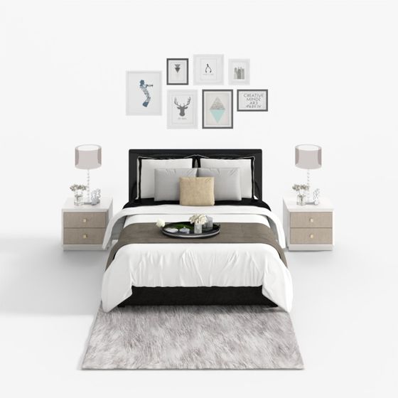 Minimalist Bedroom 3D Model