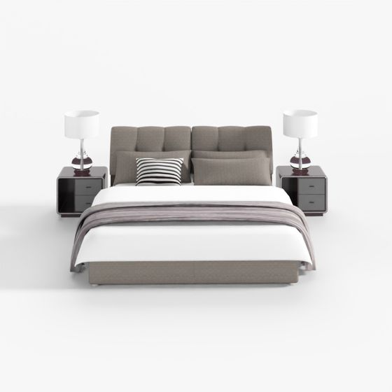 Stylish Urban Bedroom 3D Model