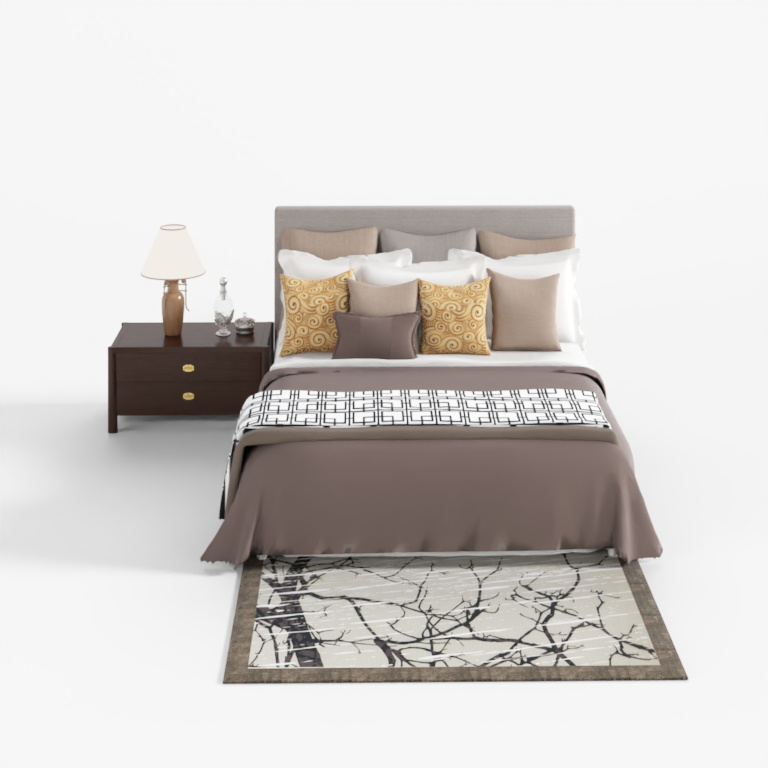 Combinaison de lit d'art en tissu chinois