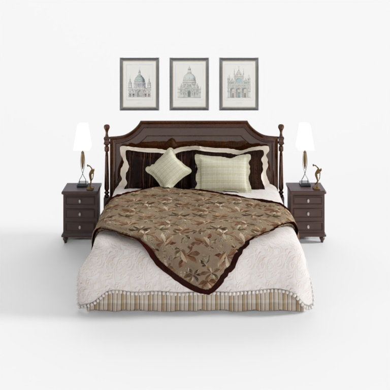 American cloth art bed cafes combination