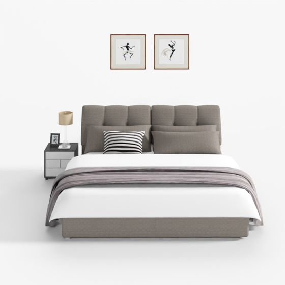 Elegant Low-Poly Bed 3D model for Modern Interiors