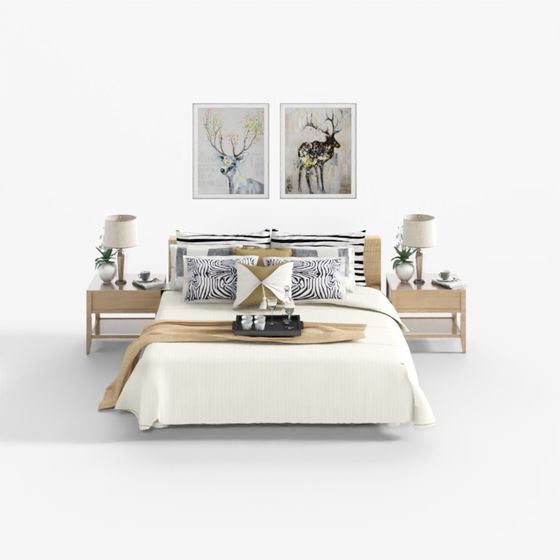 Cozy Retreat Bedroom 3D model
