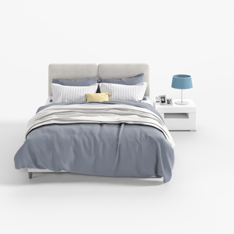 Modern fabric master bed combination