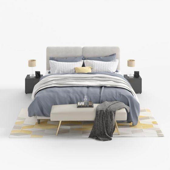 Urban Bedroom 3D Model for Modern Interiors