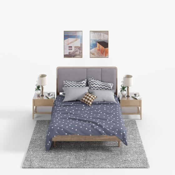 Minimalist Bedroom 3D model