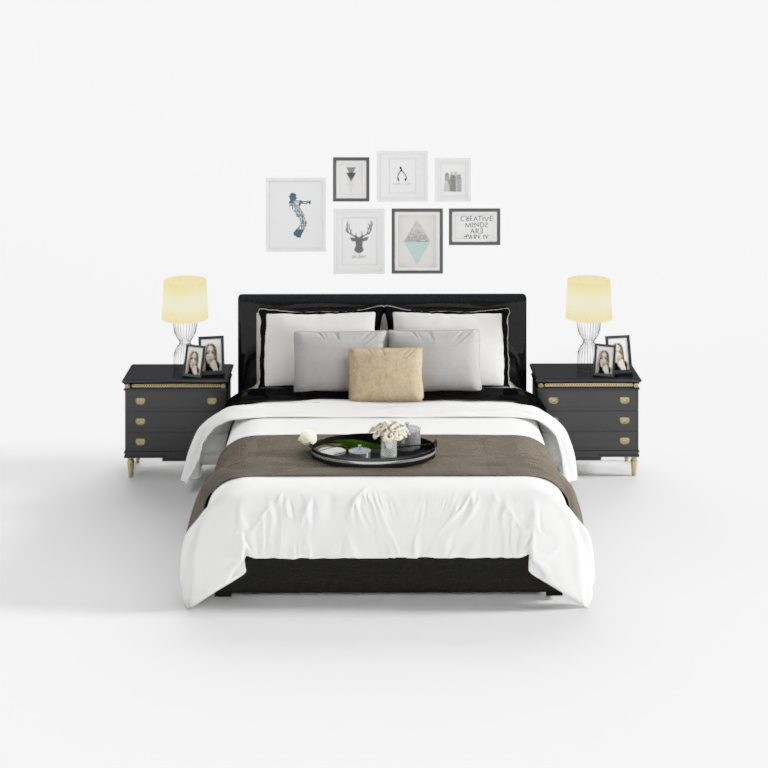 House cow-master bedroom-bed 1009 combination