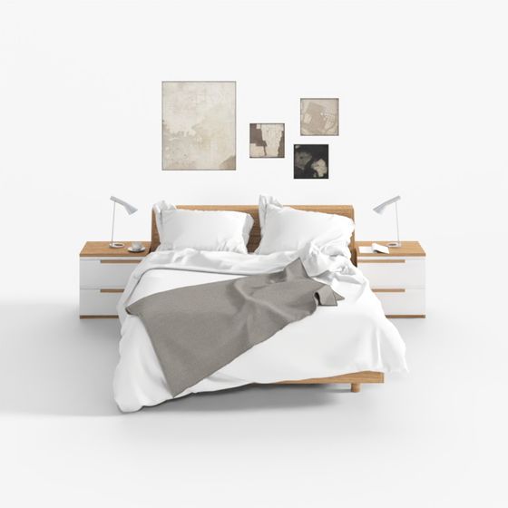 Modern Bedroom 3D model for Minimalist Interiors