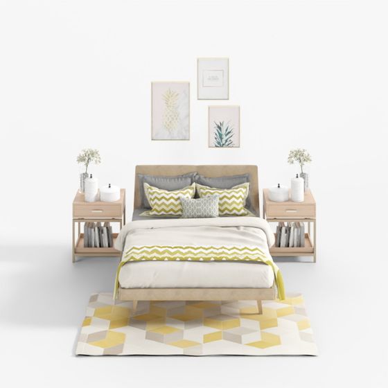 Minimalist Bedroom 3D Model
