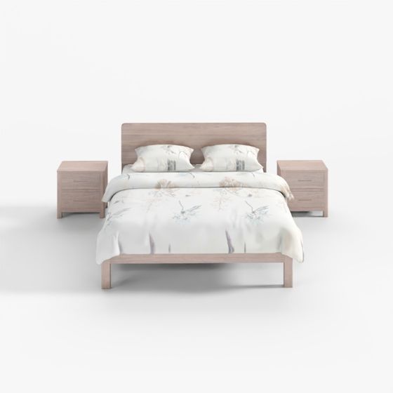 Elegant Low-Polygon Bed 3D Model