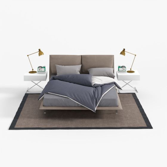 Urban Bedroom 3D model for Modern Living